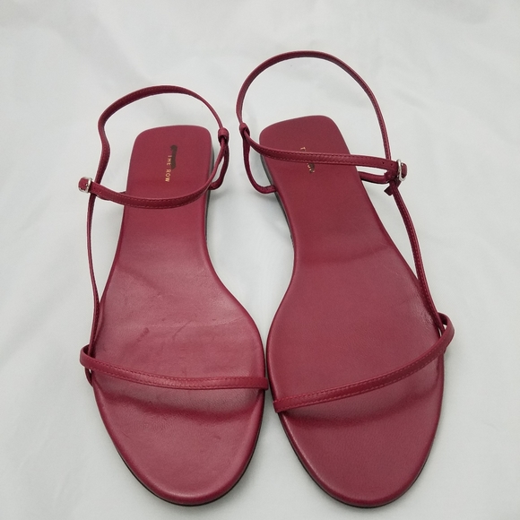 The row bare sandal flat ruby red 36.5 - Picture 2 of 4